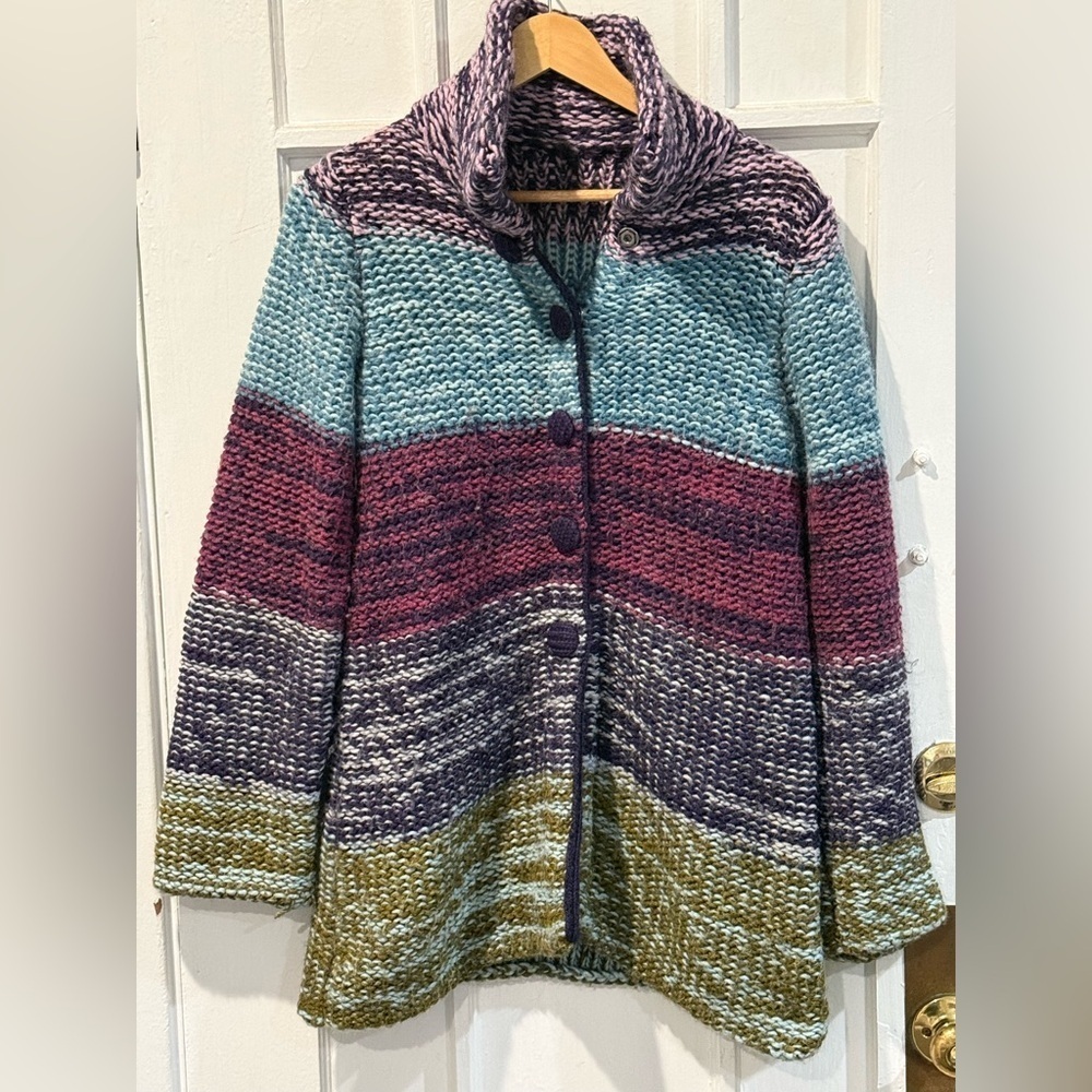 United Colors Of Benetton Women's Striped Cardigan